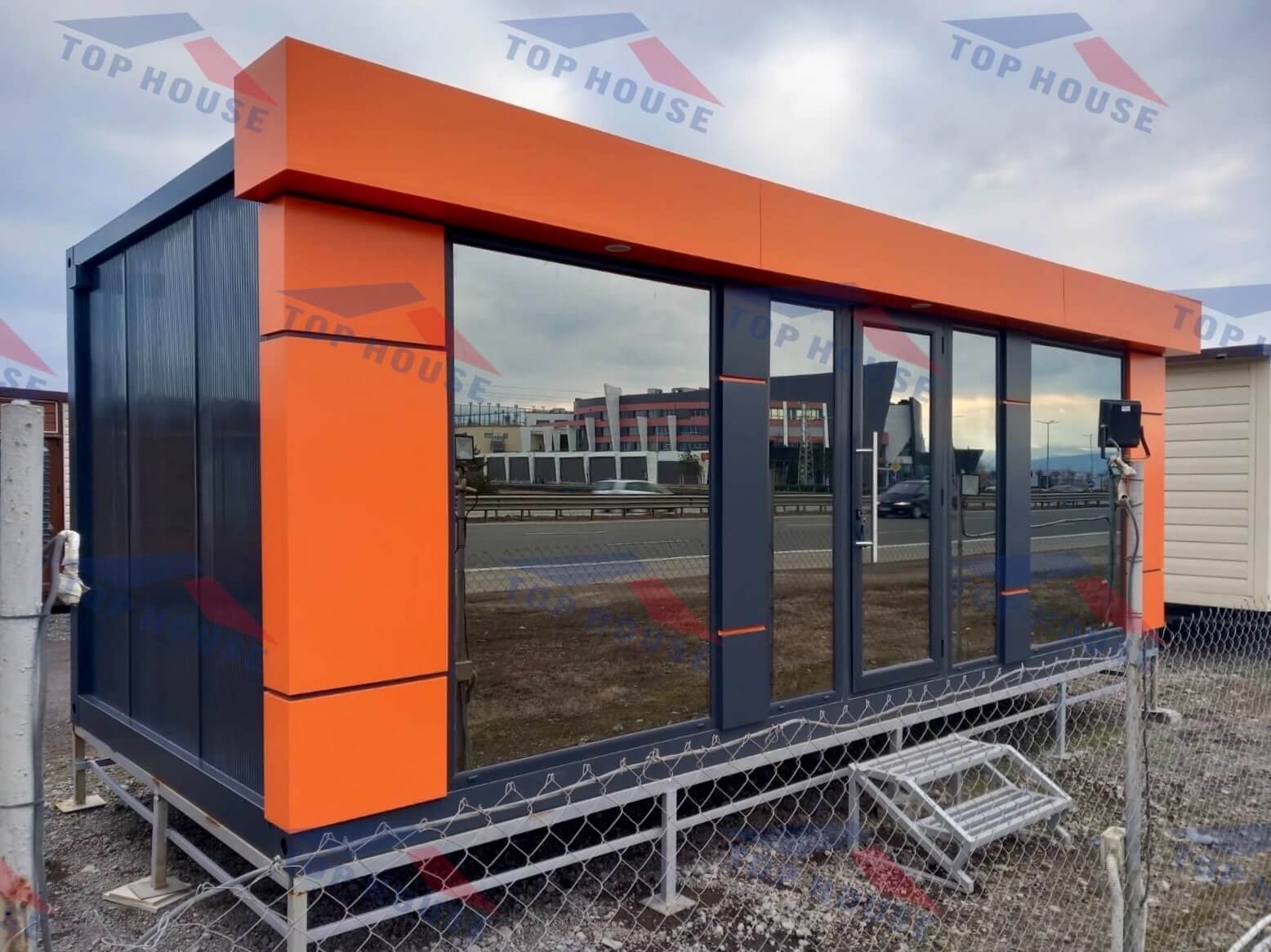 Mobile Office Container Orange 1
